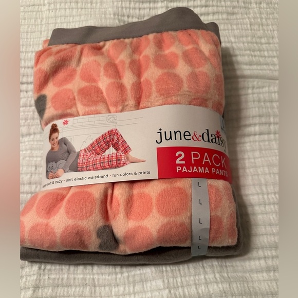 June & Daisy 2 Pack Pajama Pants - NWT - Size L - Picture 2 of 7